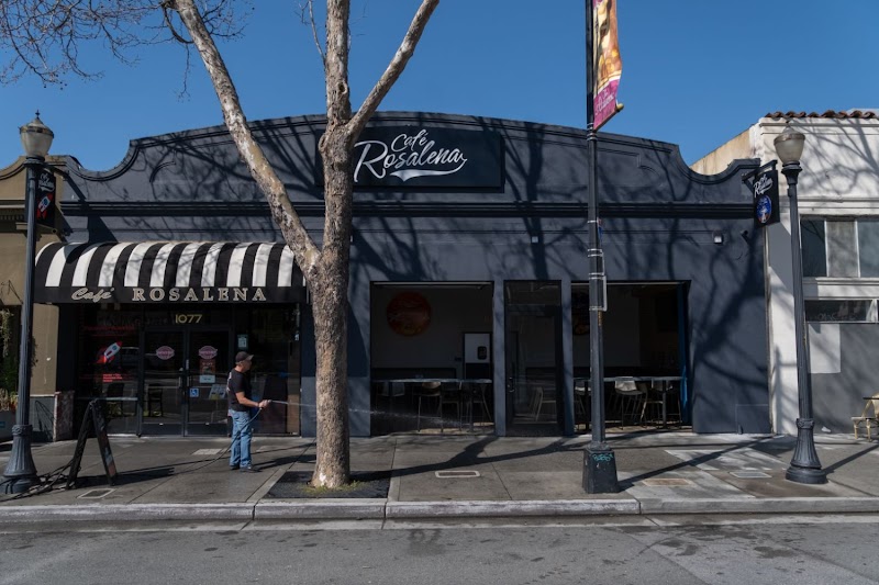 Cafe Rosalena storefront on The Alameda in San Jose